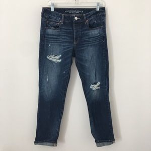 American Eagle Boy Jean Size 8 Distressed Capri